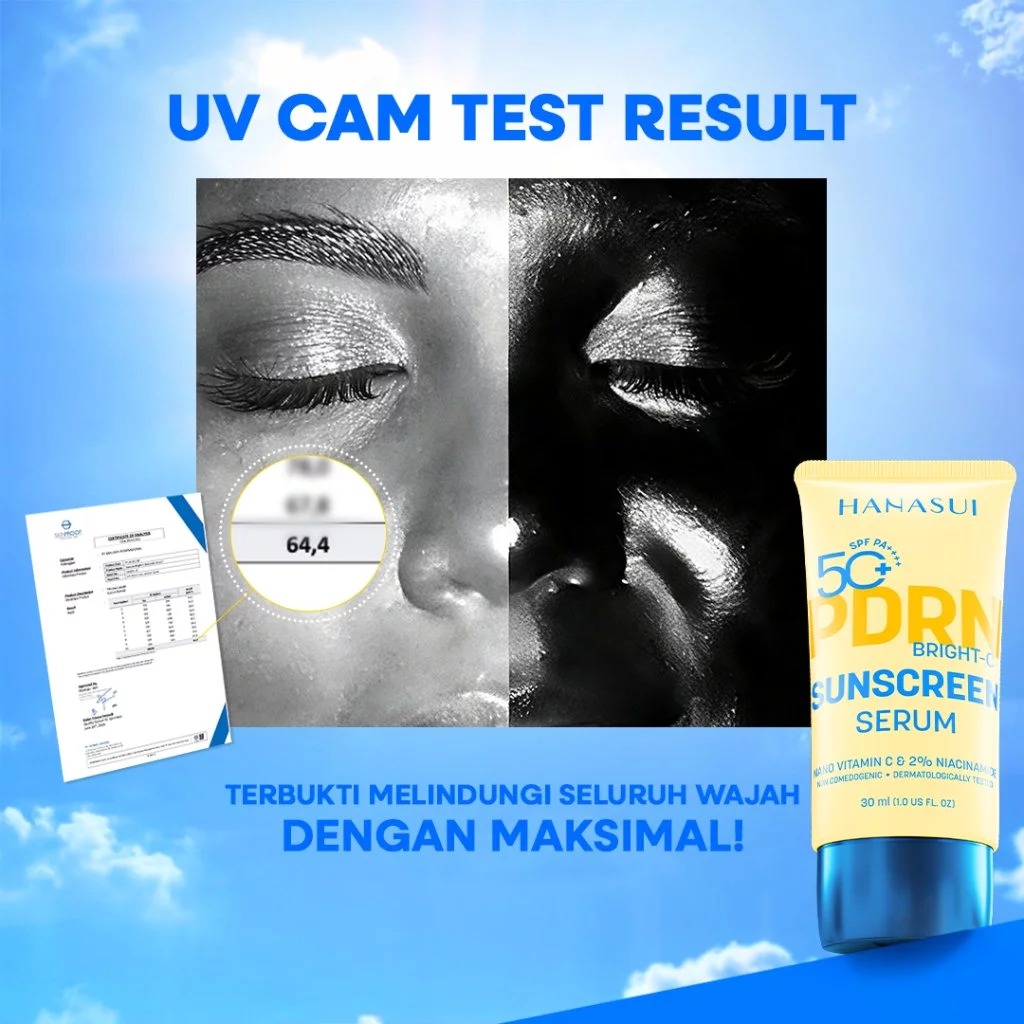 Hanasui PDRN Sunscreen Serum SPF50+ PA++++ 30ml - Bright C