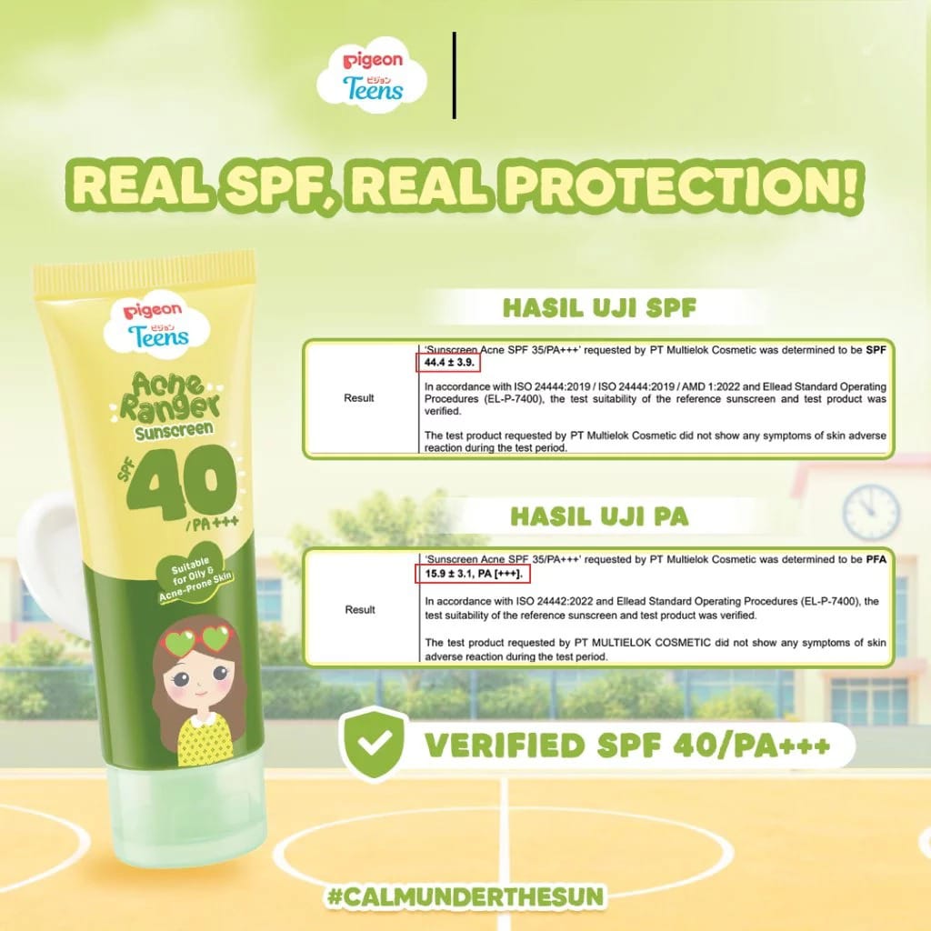 Pigeon Teens Sunscreen SPF40 PA++++ 30ml - Acne Ranger