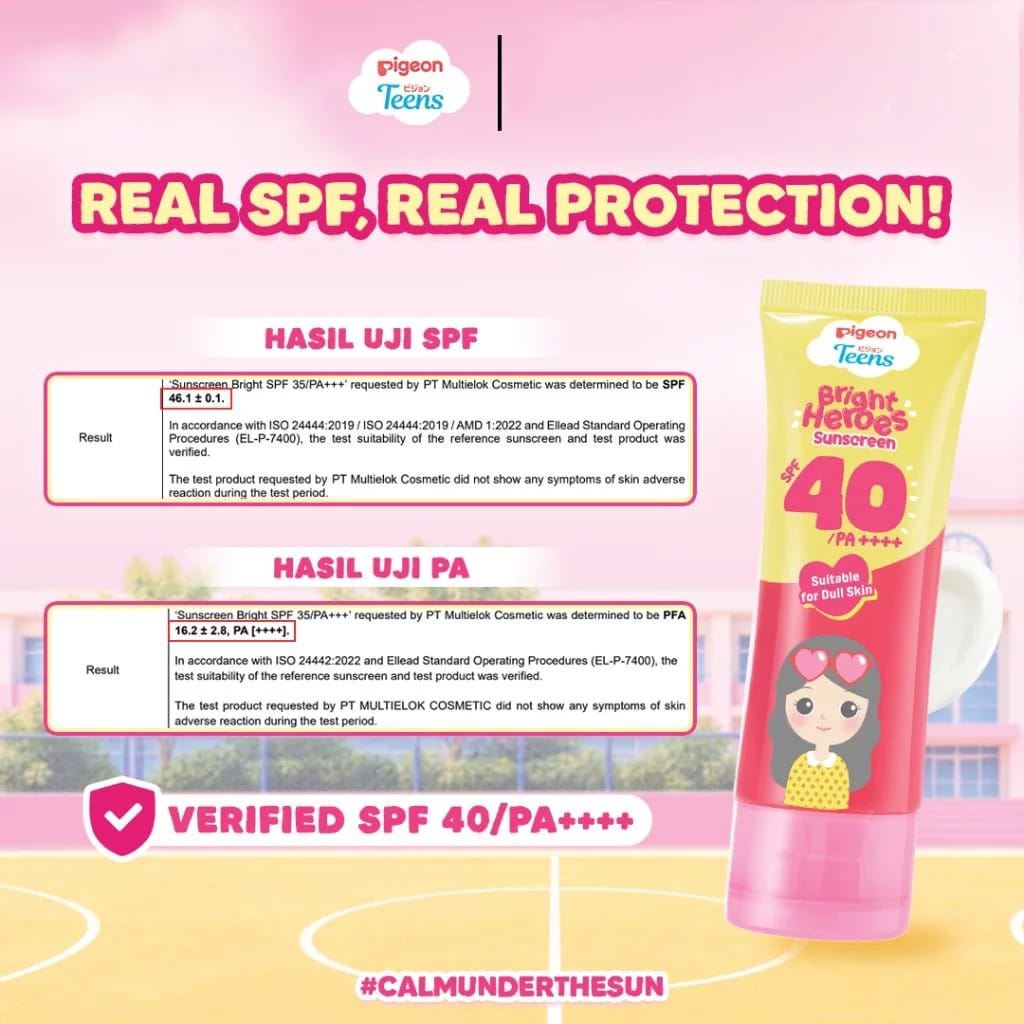 Pigeon Teens Sunscreen SPF40 PA++++ 30ml - Bright Heroes
