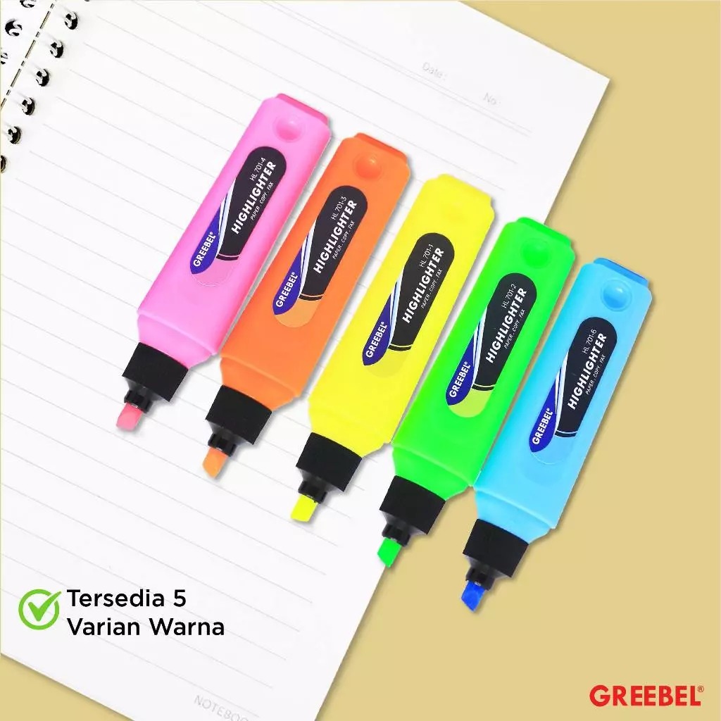 GREEBEL Highlighter Stabilo - GREEN (HL701-2)