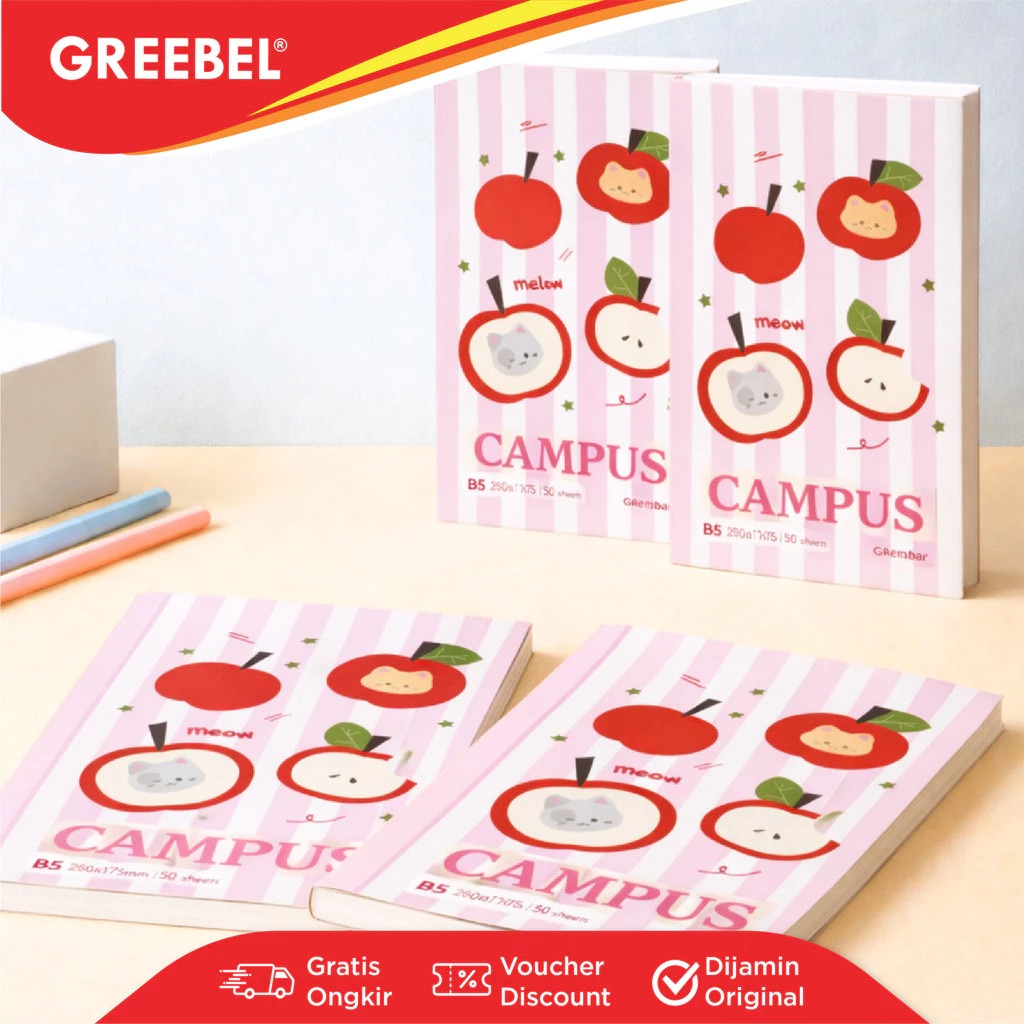 GREEBEL Buku Tulis Campus 50 Lembar (GB50-4) - (B5 250x175mm)