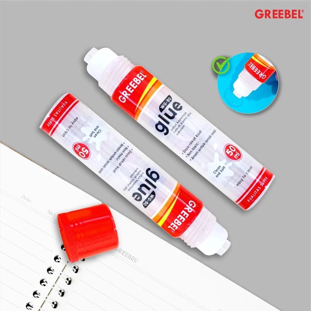 GREEBEL Water Glue / Lem Kertas Cair 50ml (WG-50)