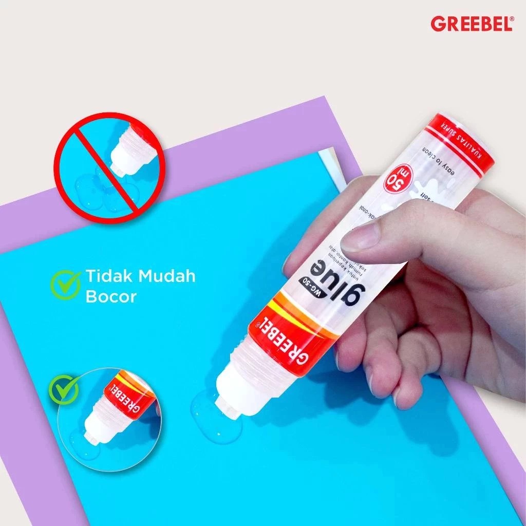 GREEBEL Water Glue / Lem Kertas Cair 50ml (WG-50)