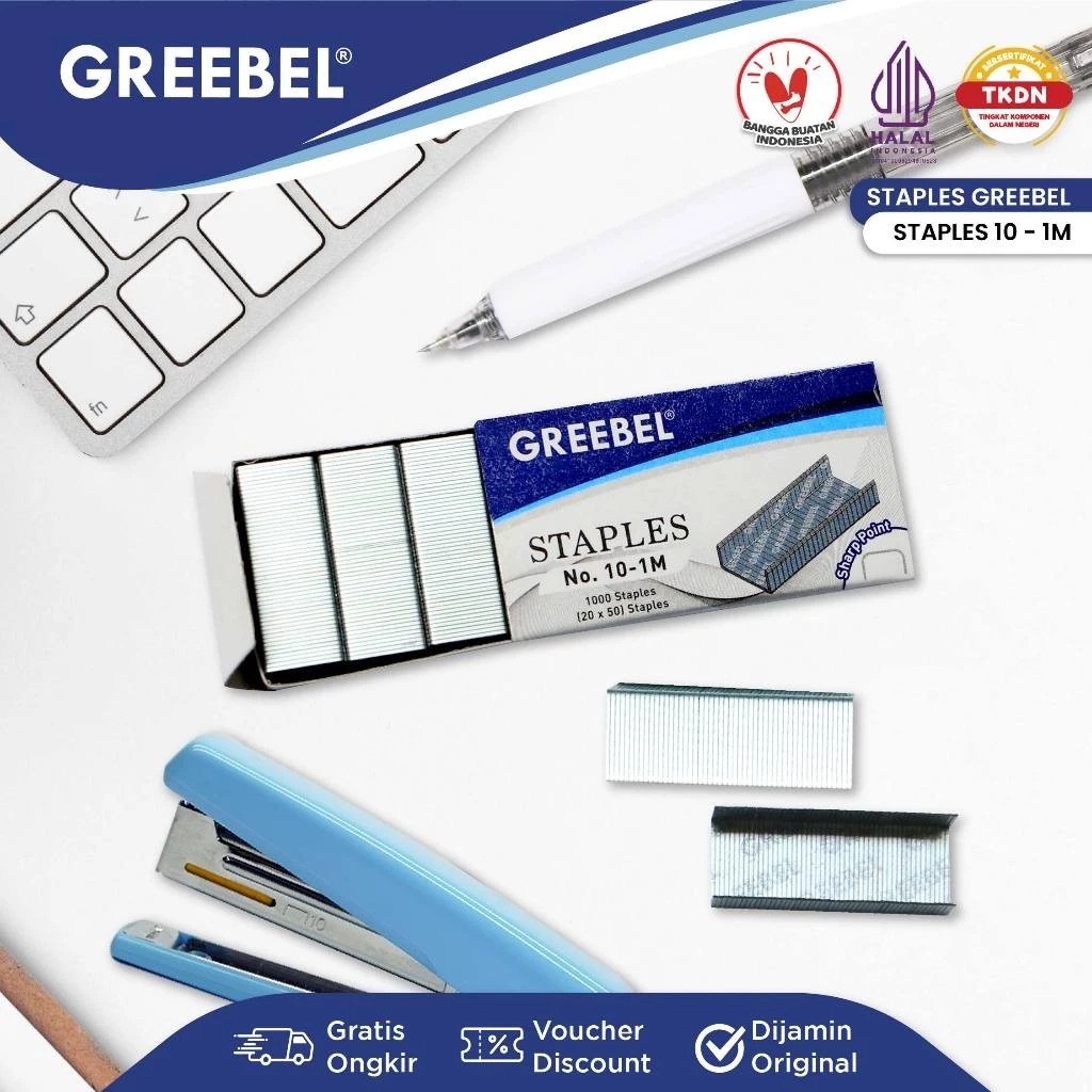 GREEBEL Isi Staples (Refill Stapler) 20x50 - KECIL (No.10-1M)