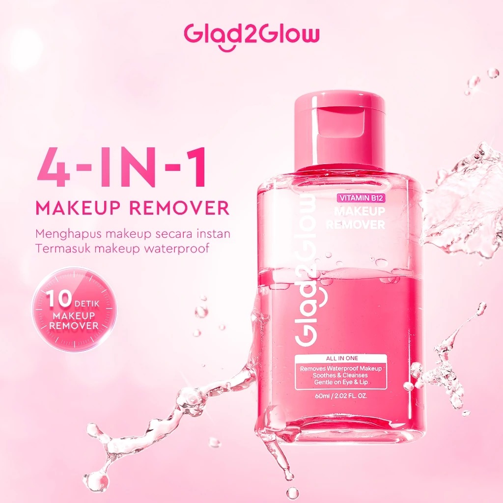 Glad 2 Glow All In One Makeup Remover 150ml - Vitamin B12