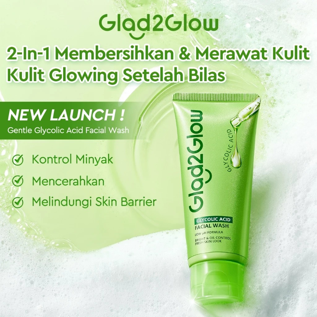 Glad 2 Glow Cleanser - Glycolic Acid Facial Wash 70gr