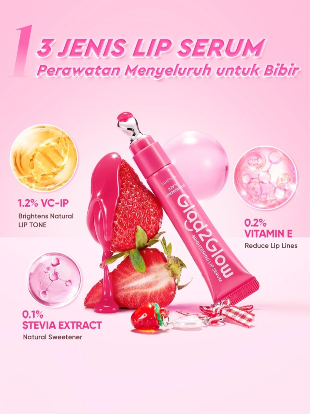 Glad 2 Glow Brightening Lip Serum 7gr - Pumpkin Frost