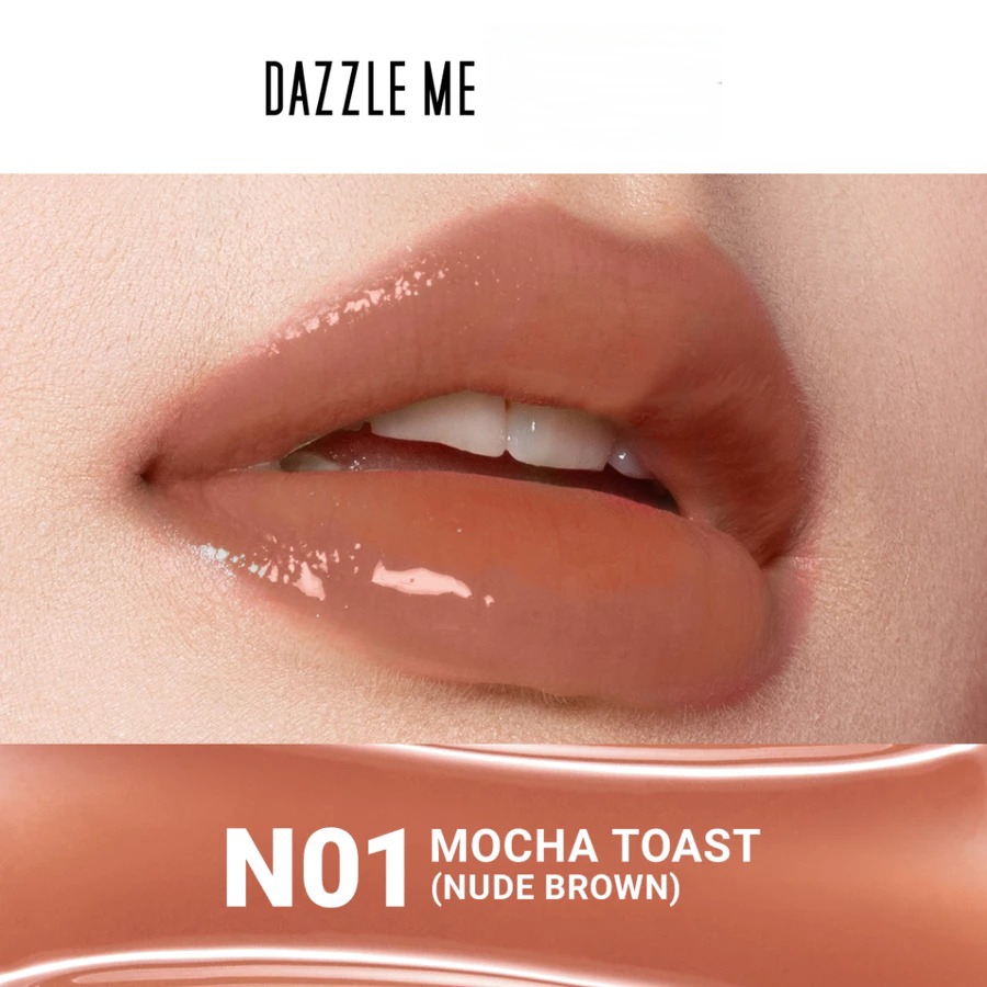 Dazzle Me X Barbie Peptide Power Glow Tinted Lip Balm 8gr - N01 Mocha Toast (SPF50+ PA++++)