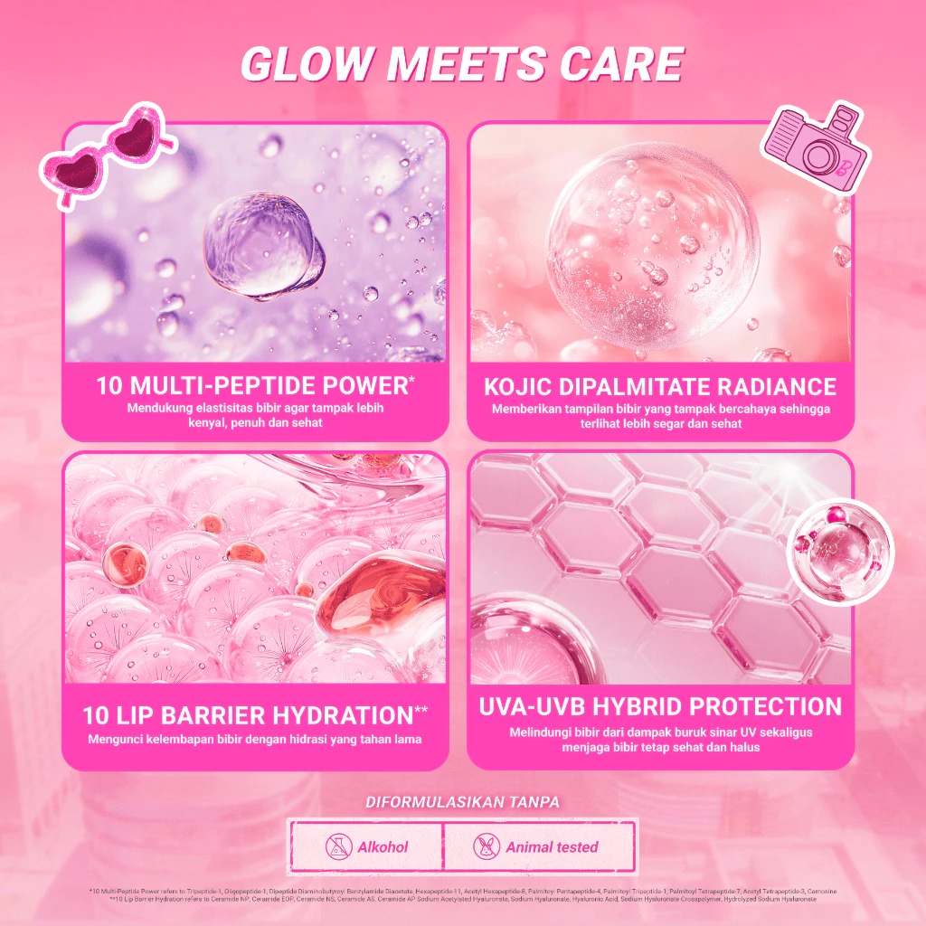 Dazzle Me X Barbie Peptide Power Glow Tinted Lip Balm 8gr - N01 Mocha Toast (SPF50+ PA++++)