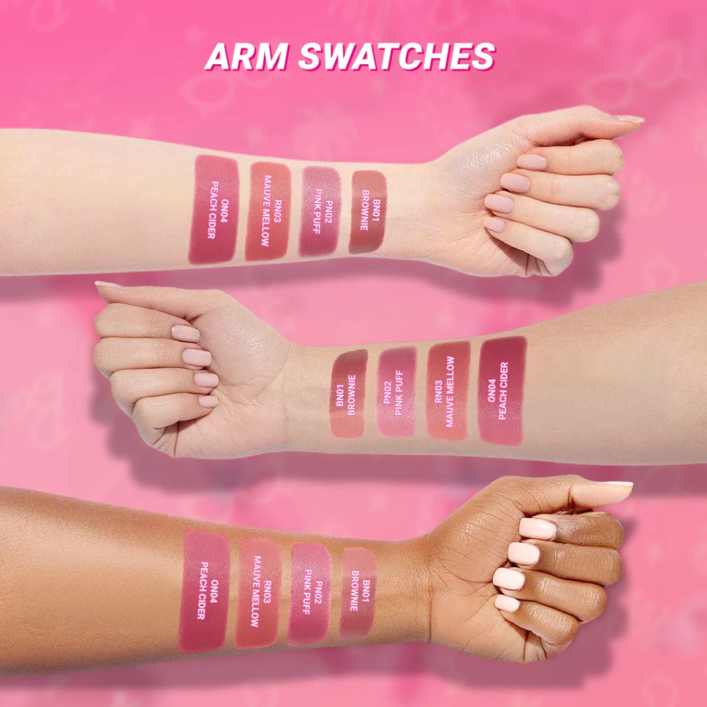 Dazzle Me X Barbie Peptide Power Matte Tinted Lip Balm 8gr - RN03 Mauve Mellow (SPF50+ PA++++)