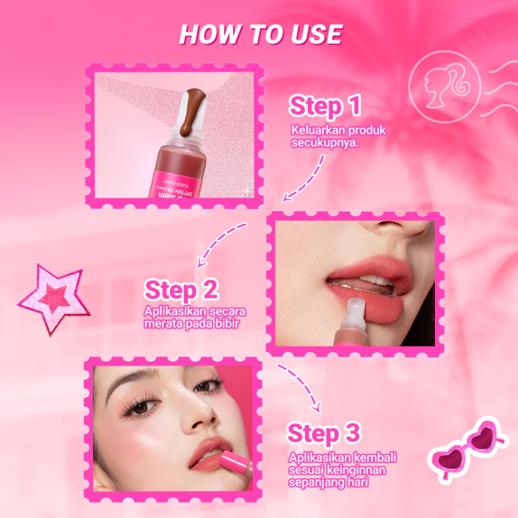 Dazzle Me X Barbie Peptide Power Matte Tinted Lip Balm 8gr - ON04 Peach Cider (SPF50+ PA++++)