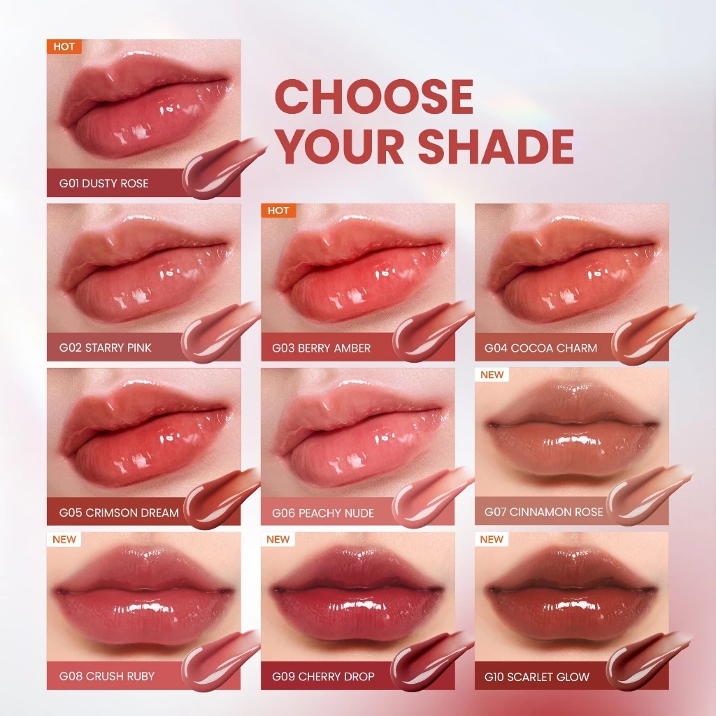 YOU Cloud Paint Glassy Glow Lip Tint 3gr - G10 Scarlet Glow