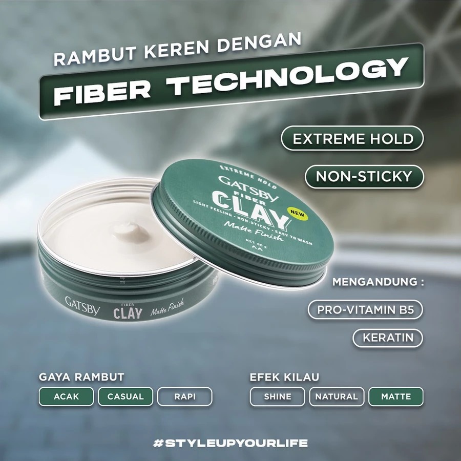 Gatsby Hairstyling Fiber 80gr - CLAY