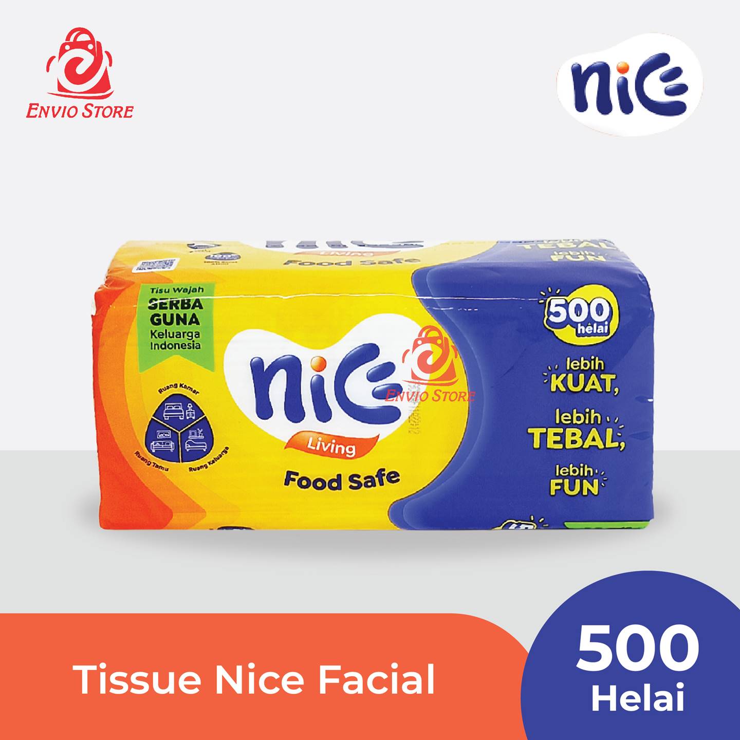 Tissue Nice Facial Soft Pack 500 helai (250s) Tissue Nice Facial Soft Pack 500 helai (250s)