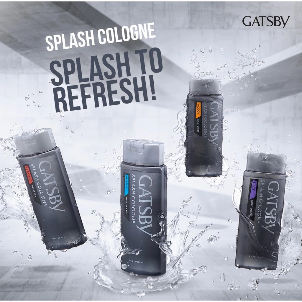 Gatsby Splash Cologne 175ml - Deep Ocean (Musky)