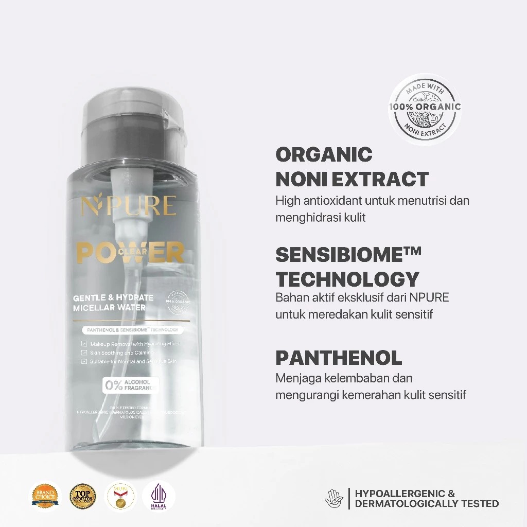 Npure Power Clear Gentle & Hydrate Micellar Water 100ml