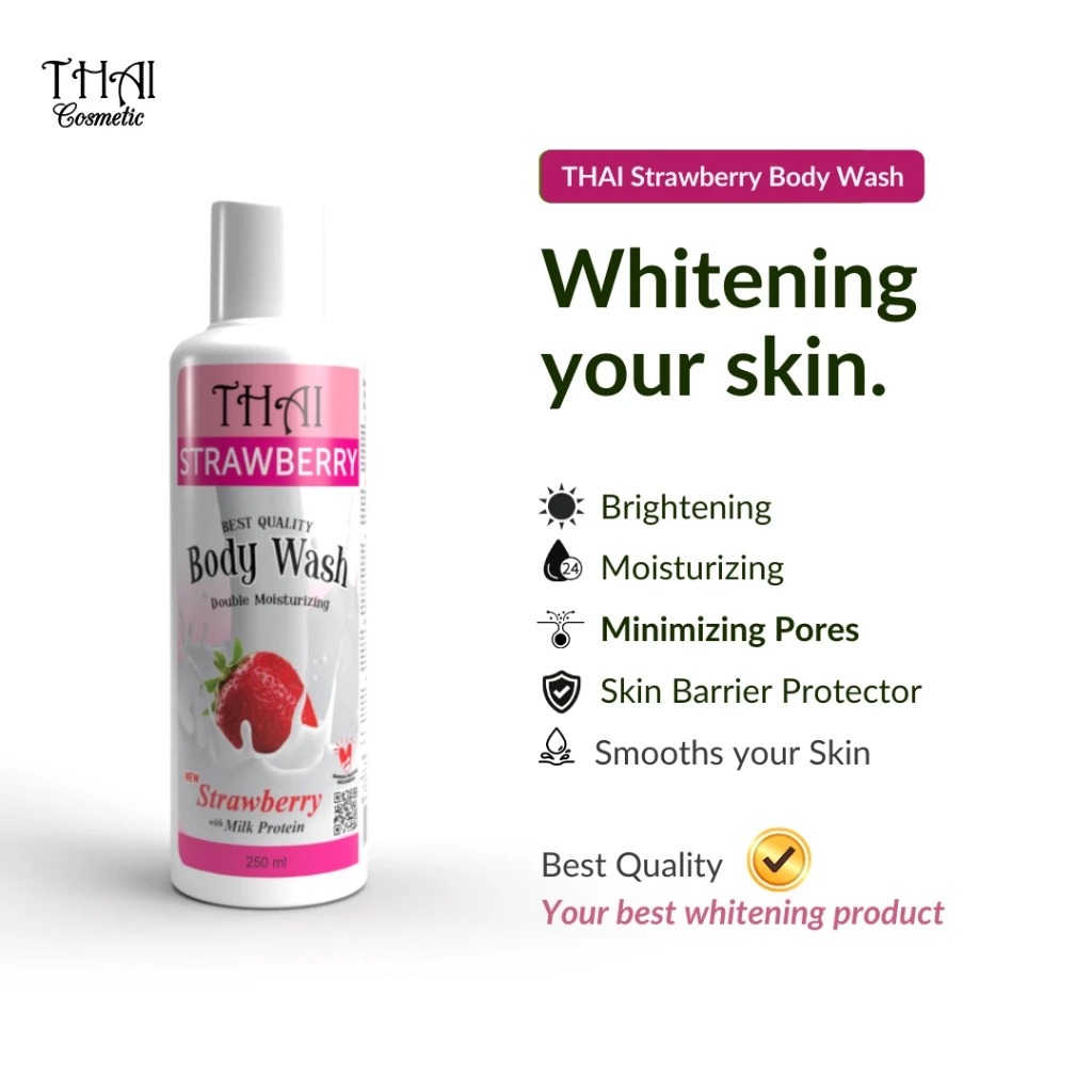 Thai Body Wash 250ml - Strawberry (Sabun Mandi)