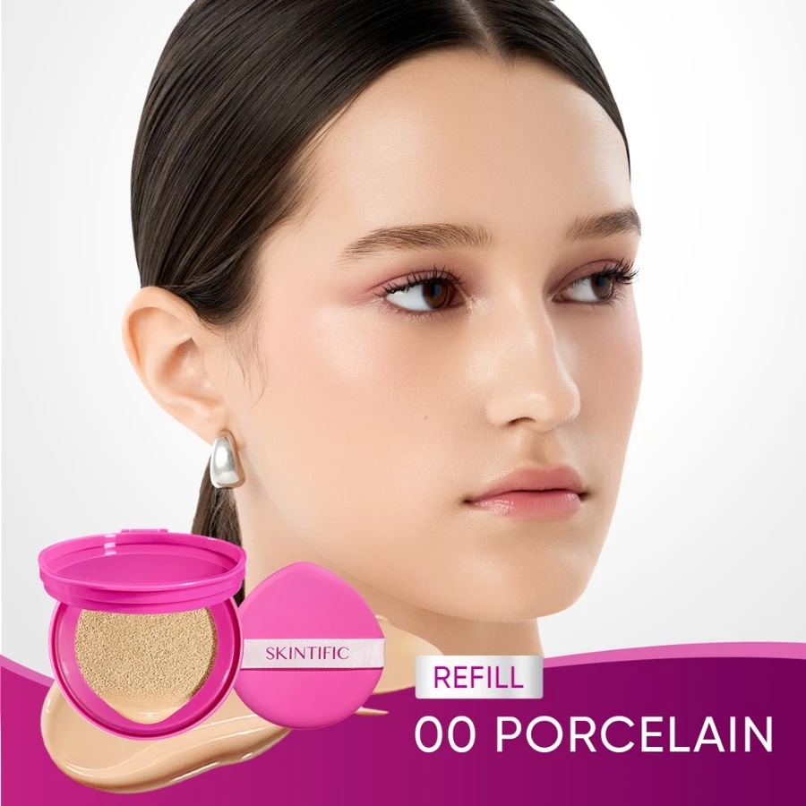 Skintific Cover Glow Perfect Pink Cushion Refill - 00 Porcelain