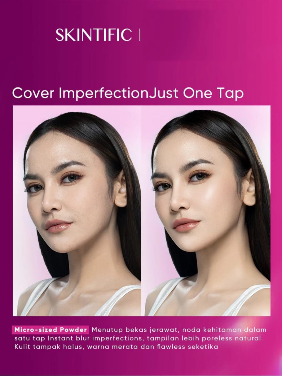 Skintific Cover Glow Perfect Pink Cushion Refill - 03 Petal