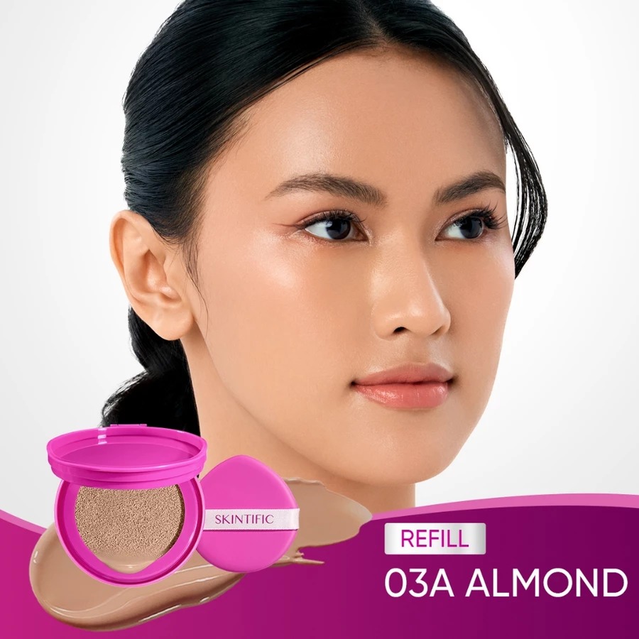 Skintific Cover Glow Perfect Pink Cushion Refill - 03A Almond