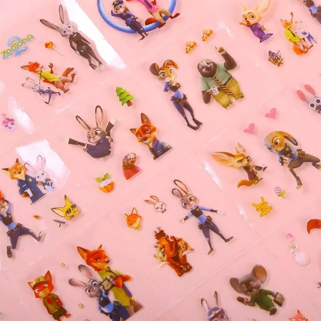 Stiker ZOOTOPIA 2D - KUNING (Isi 100 Waterproof Anti Air)