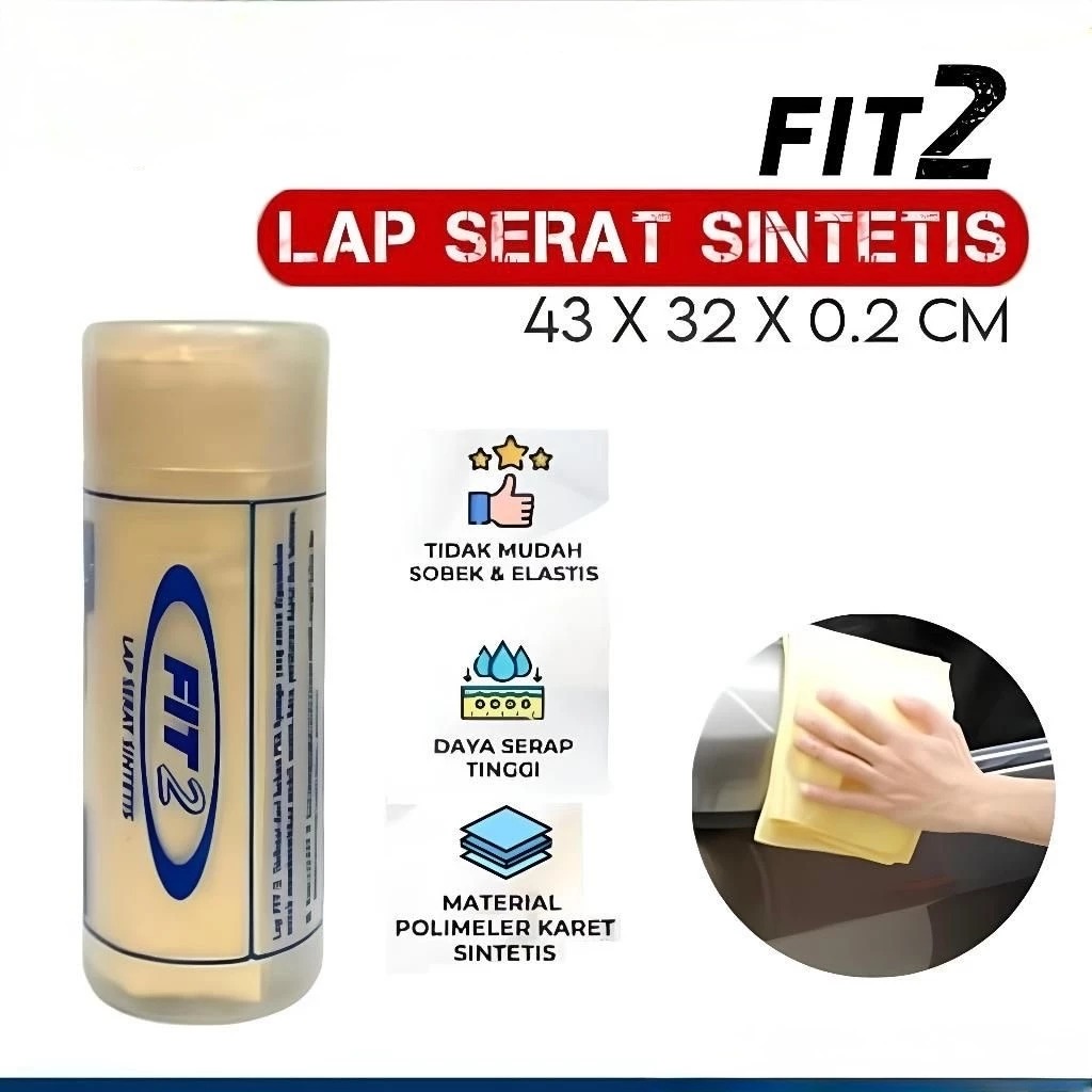 Lap Chamois FIT Kuning 43x32cm + BOX (Kanebo Serbaguna)