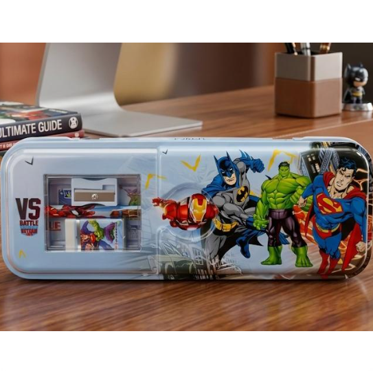 Kotak Pensil Anak Karakter + Alat Tulis 4in1 - SUPERHERO (LPY97-3)