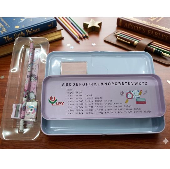 Kotak Pensil Anak Karakter + Alat Tulis 4in1 - KUROMI (LPY97-3)