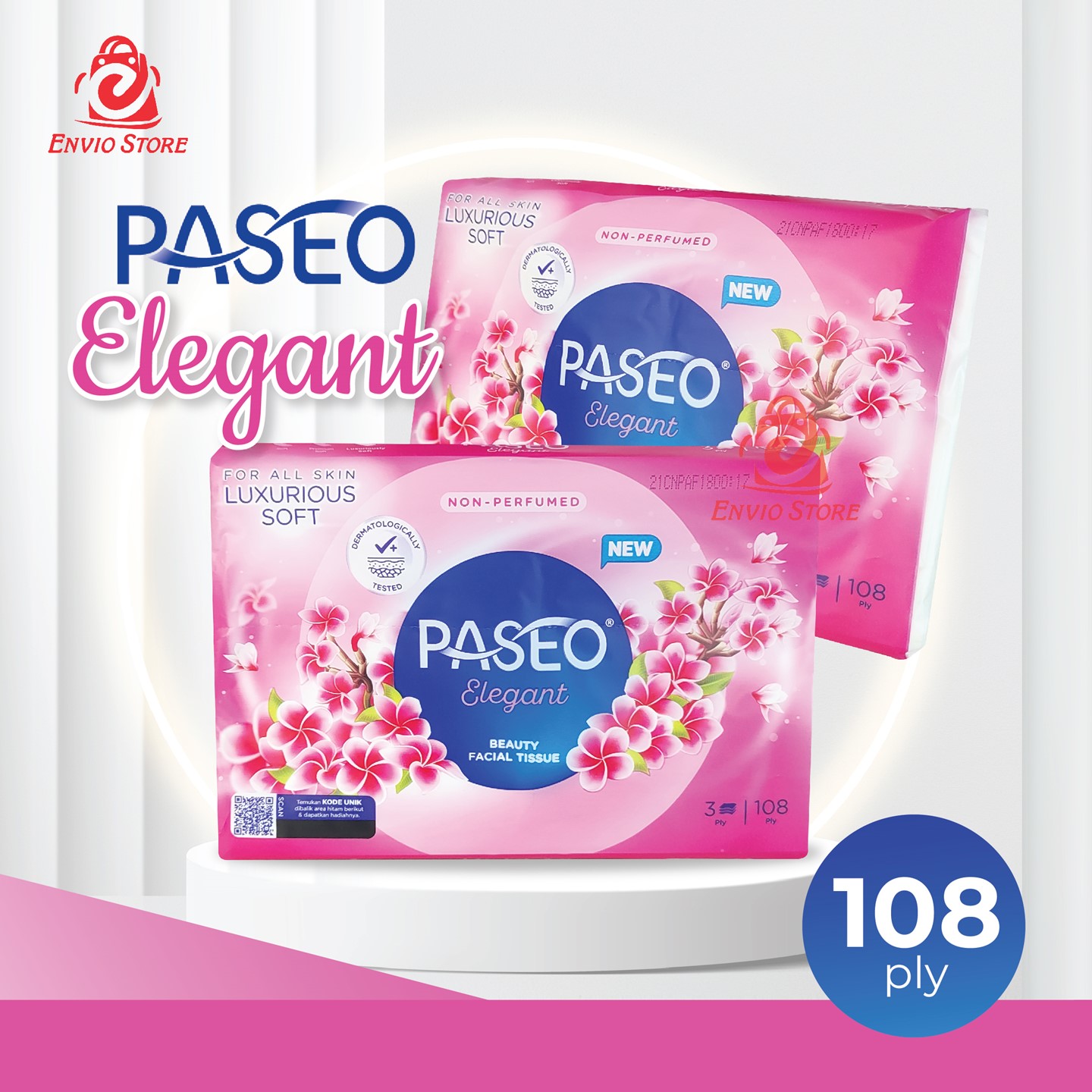 Tissue Paseo Elegant Facial Travel Pack 108ply Tissue Paseo Elegant Facial Travel Pack 108ply