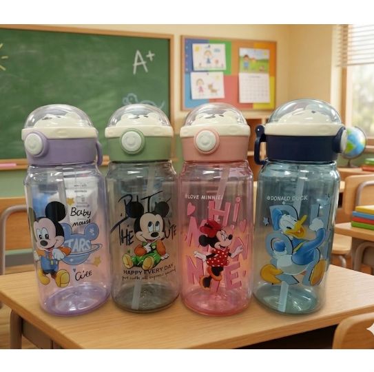 Botol Minum Anak Karakter 800ml (JB256) - MICKEY UNGU (Free Sedotan)