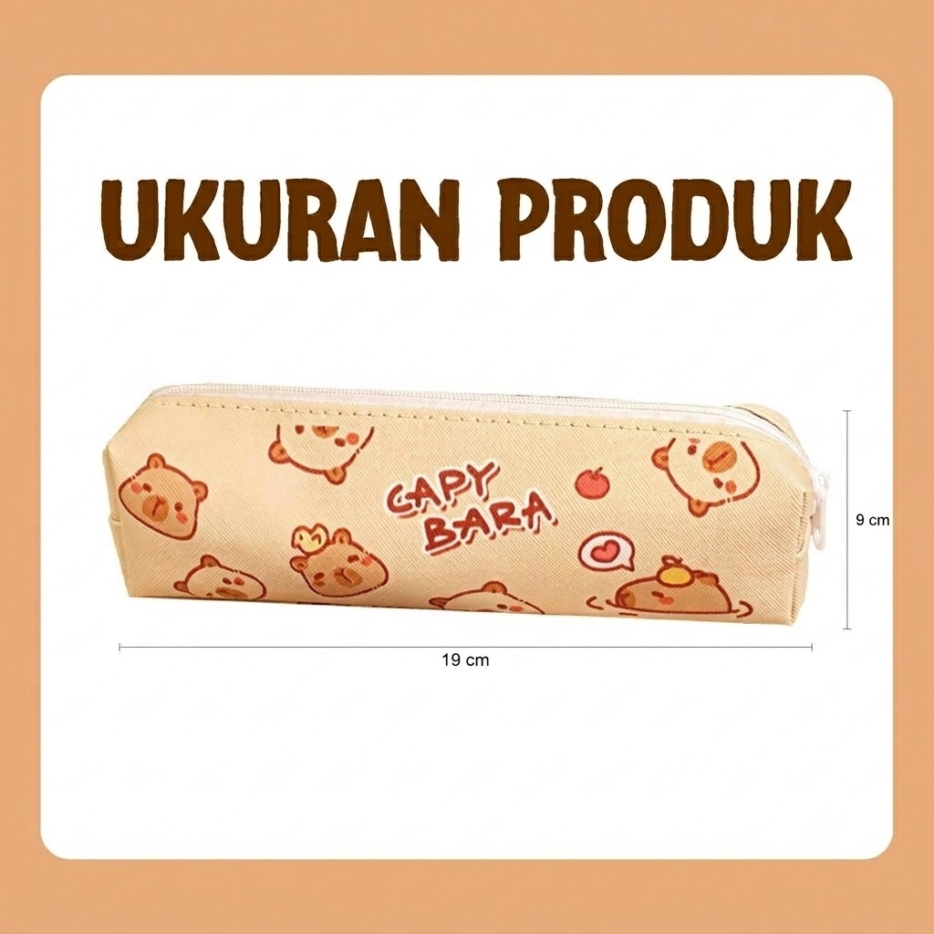 Tempat Pensil Resleting Motif Lucu 19x9cm - PANDA (Pouch Waterproof)
