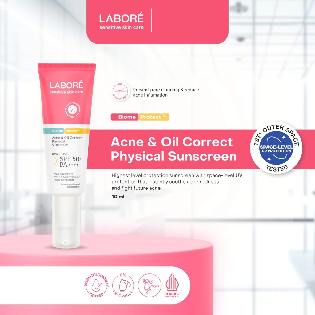 Labore Acne & Oil Correct Physical Sunscreen SPF50+ PA++++ 10ml (Biome Protect)