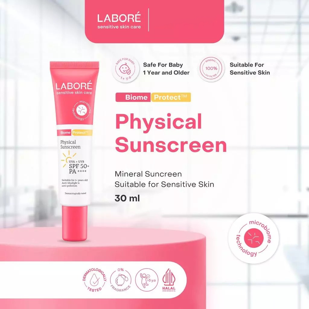 Labore Biome Protect Physical Sunscreen SPF50+ PA++++ 30ml Labore Biome Protect Physical Sunscreen SPF50+ PA++++ 30ml