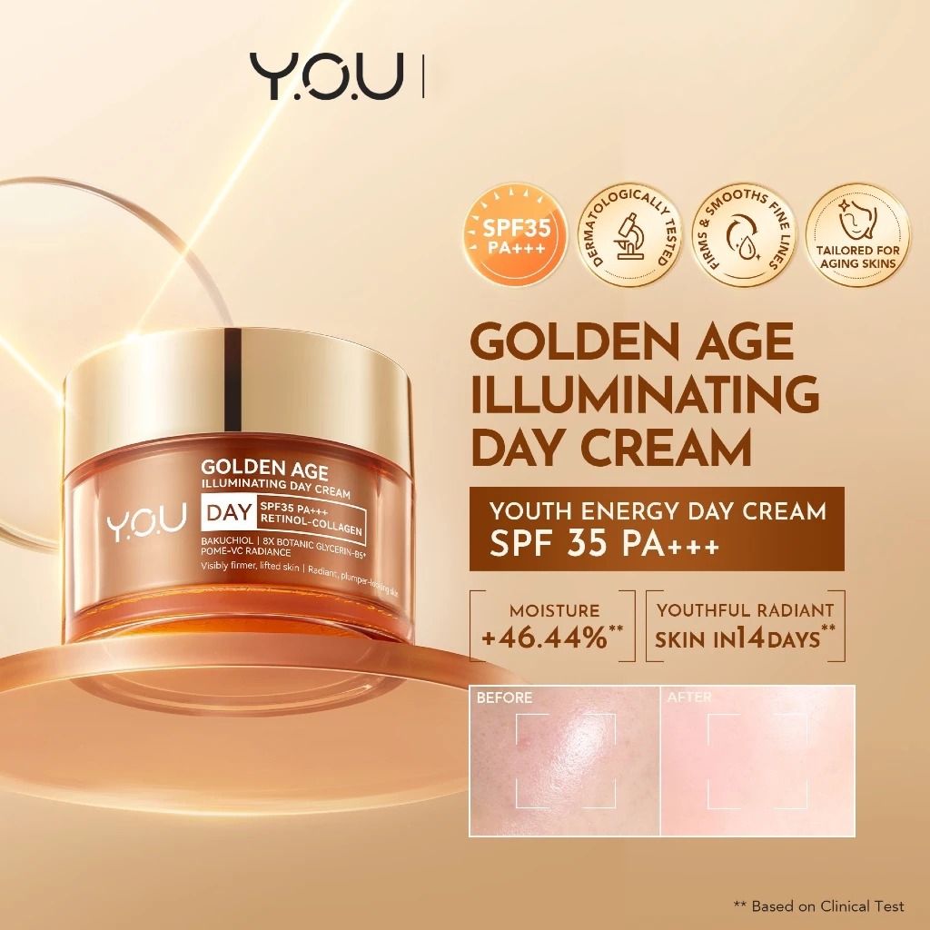 YOU Golden Age Illuminating Day Cream 30gr (Kemasan Jar) YOU Golden Age Illuminating Day Cream 30gr (Kemasan Jar)
