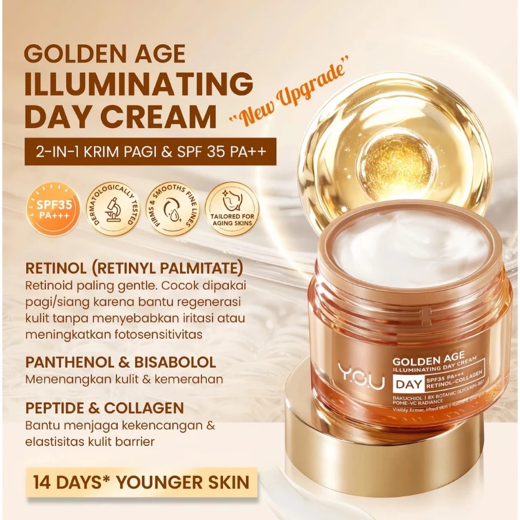 YOU Golden Age Illuminating Day Cream 30gr (Kemasan Jar)