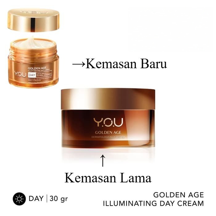 YOU Golden Age Illuminating Day Cream 30gr (Kemasan Jar)