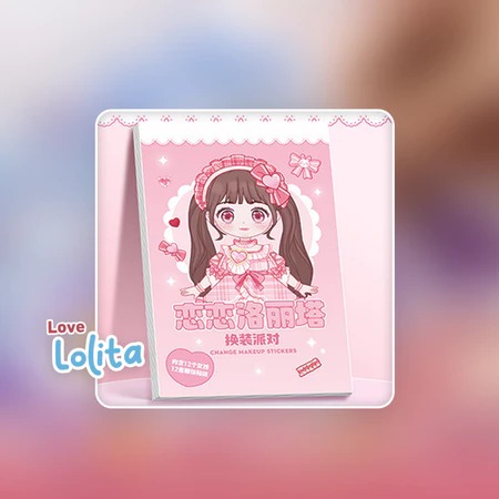 Buku Stiker DRESS UP Karakter DIY (1002) - LOLITA PINK (Game Sticker)