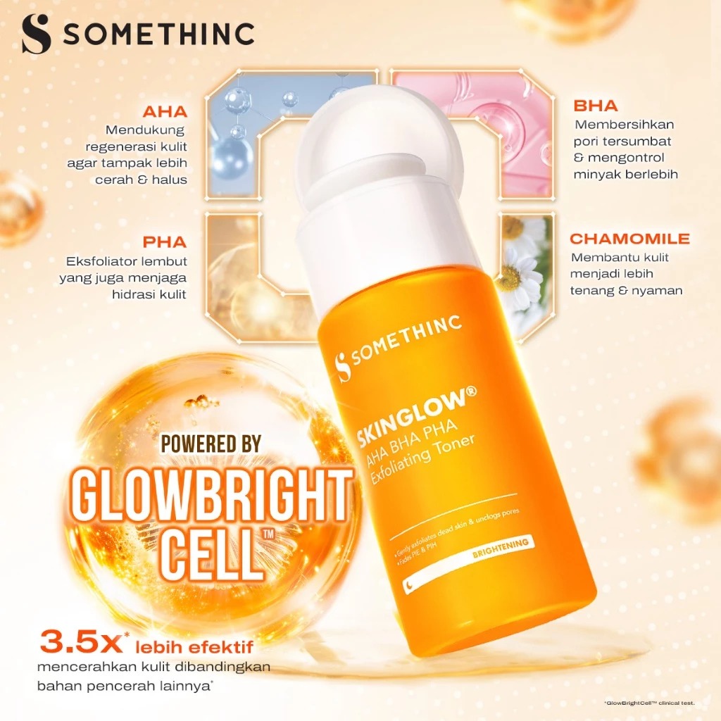 Somethinc Skinglow Bright Radiance AHA BHA PHA Exfoliating Toner 100ml