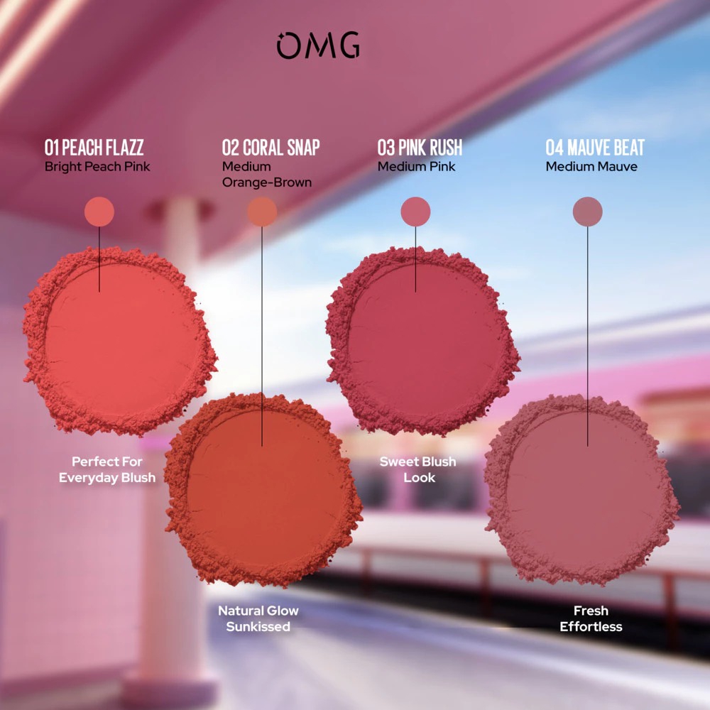 OMG Oh My Glam Powerlast Blush To Go 2.5gr- 02 Coral Snap