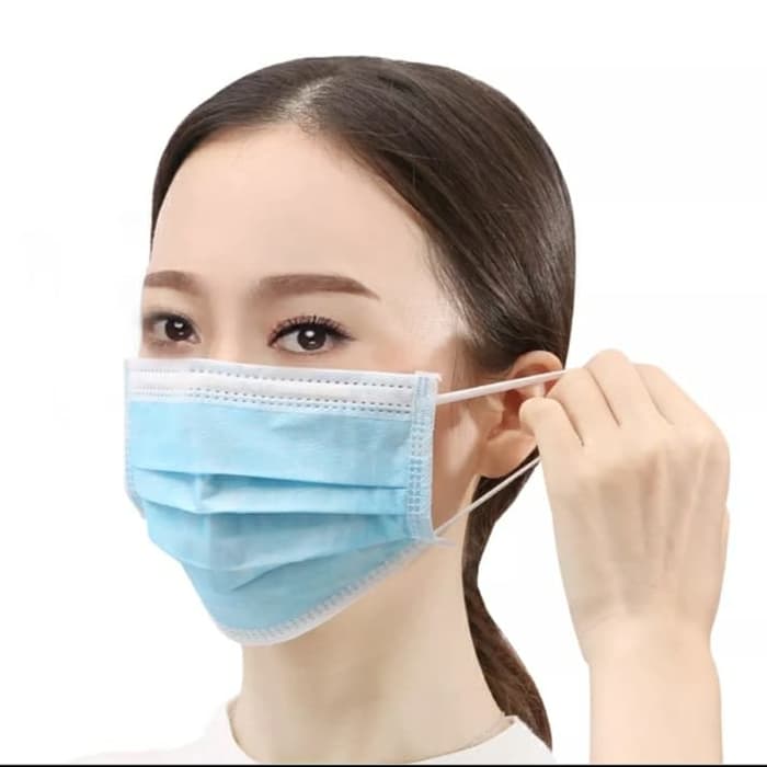 (Isi 50) Masker 3ply Earloop - Disposable Mask