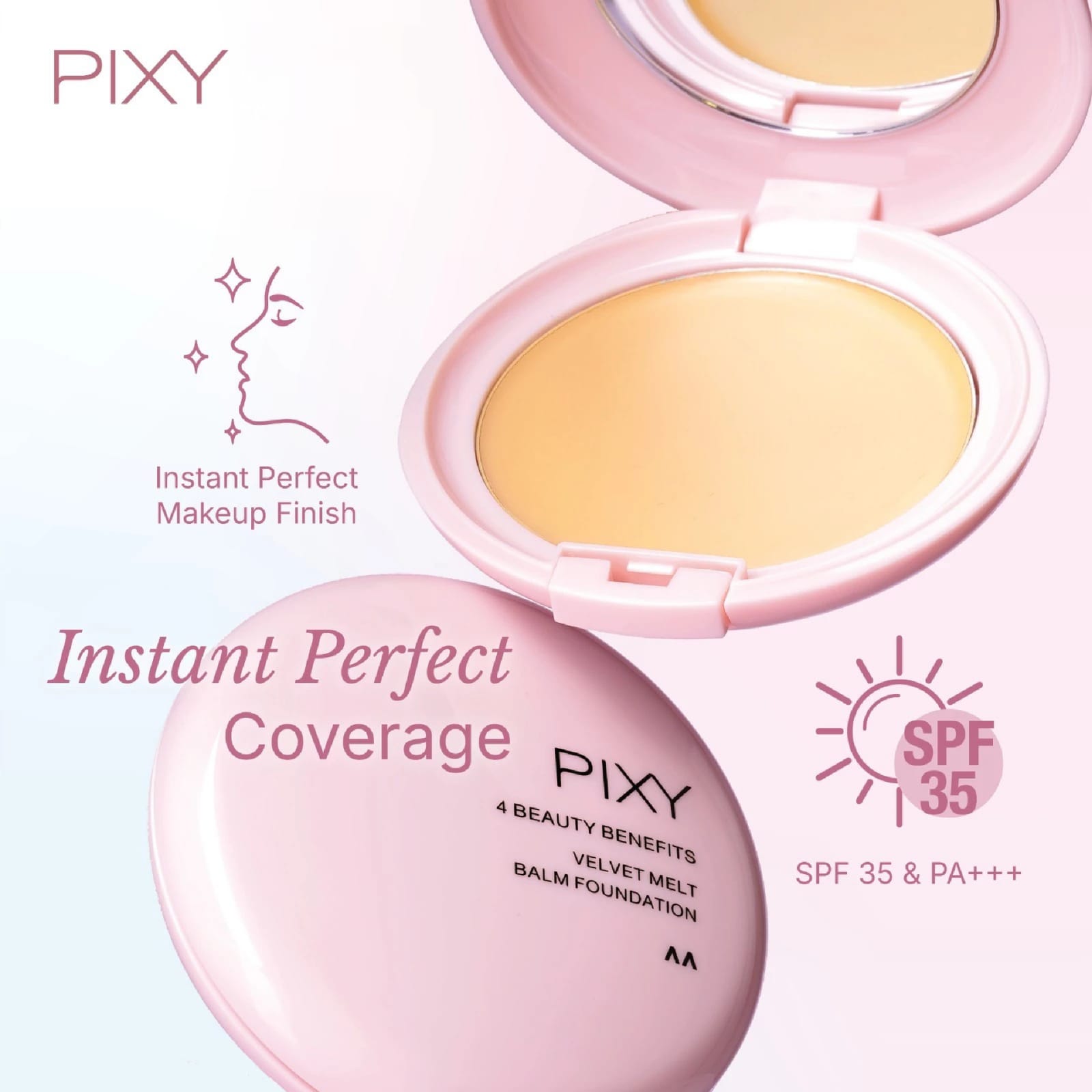 Pixy 4 Beauty Benefits Velvet Melt Balm Foundation 8gr - 101C Vanilla