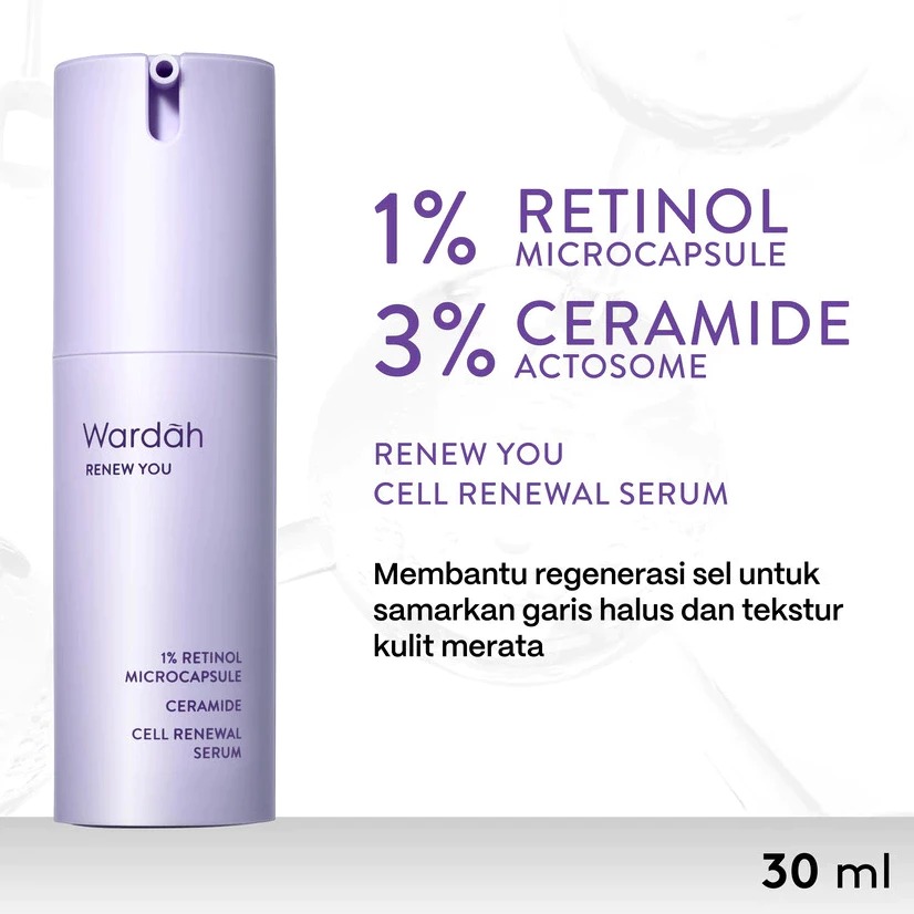 Wardah Renew You 1% Retinol Microcapsule Ceramide Cell Renewal Serum 30ml
