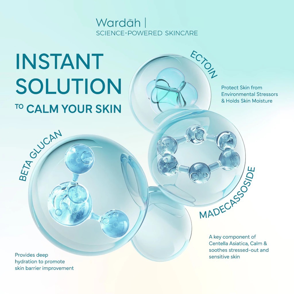 Wardah Madecassoside Ectoin Barrier Calming Toner Pad 50pcs 100ml