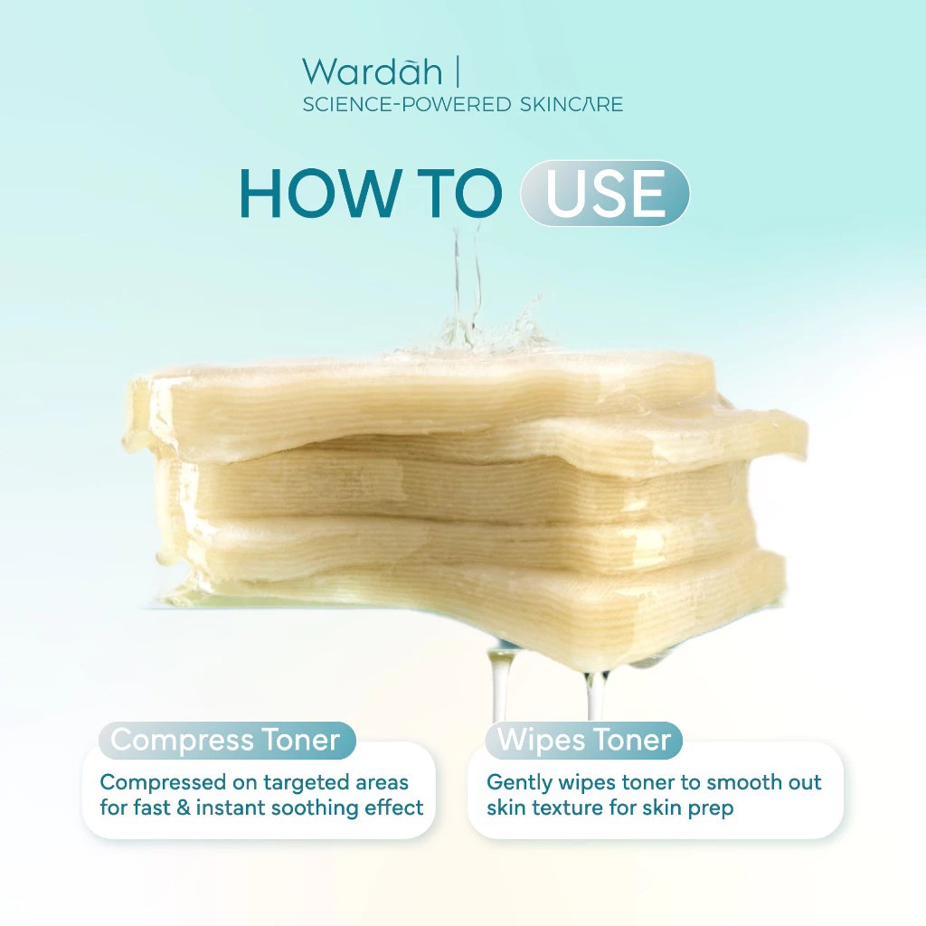 Wardah Madecassoside Ectoin Barrier Calming Toner Pad 50pcs 100ml
