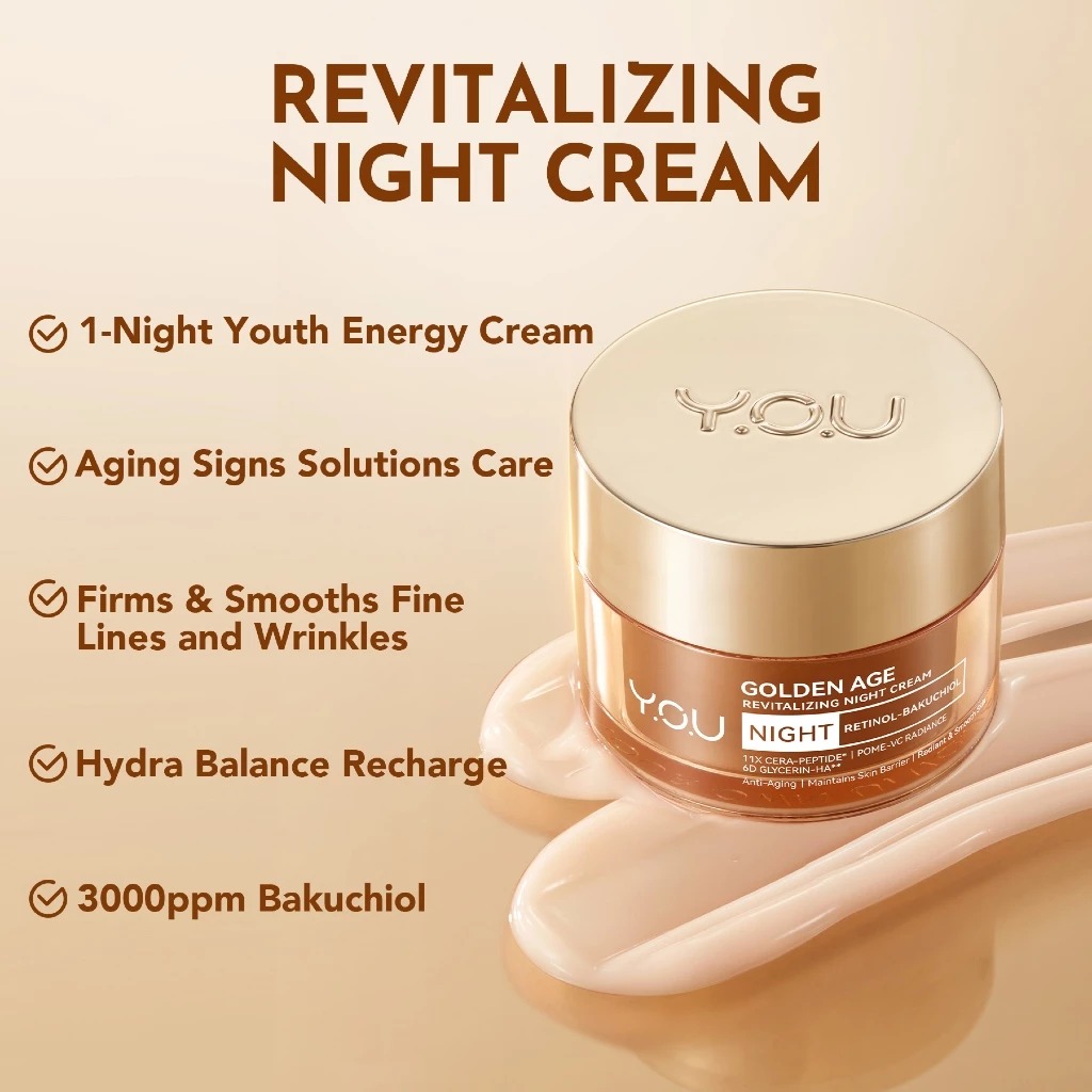 YOU Golden Age Revitalizing Night Cream 30gr (Kemasan Jar)