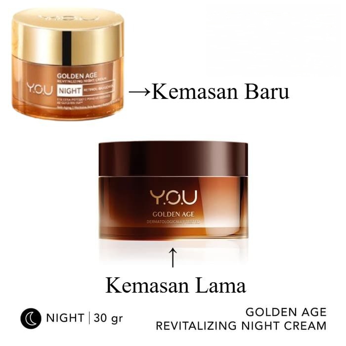 YOU Golden Age Revitalizing Night Cream 30gr (Kemasan Jar)