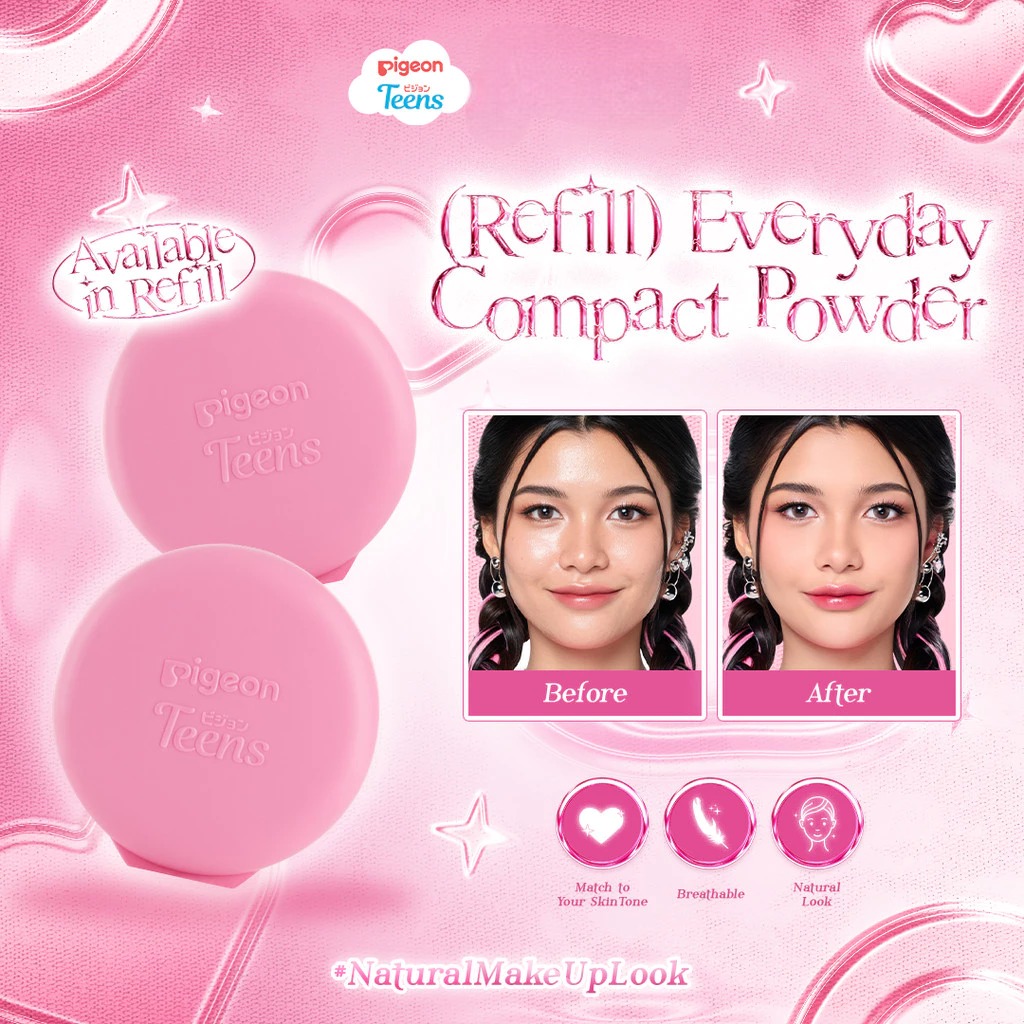 Pigeon Teens Everyday Compact Powder REFILL 9gr - C02 Ivory