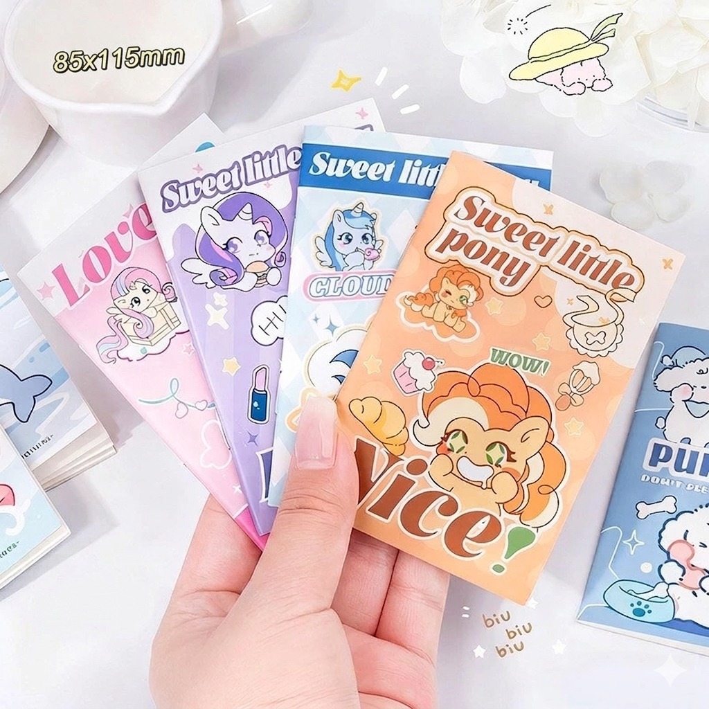 Buku Catatan Mini Motif Kartun Lucu (85x115mm)