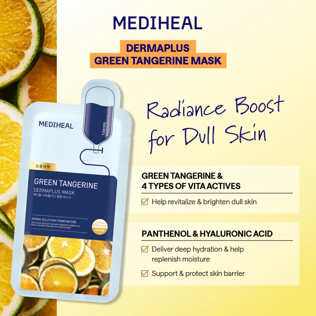 Mediheal Dermaplus Mask 22ml - Green Tangerine