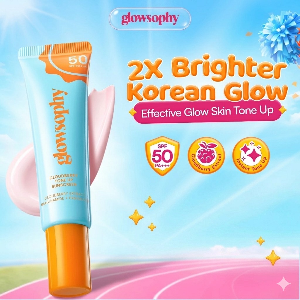 Glowsophy Cloudberry Tone Up Sunscreen SPF50 PA+++ 15ml